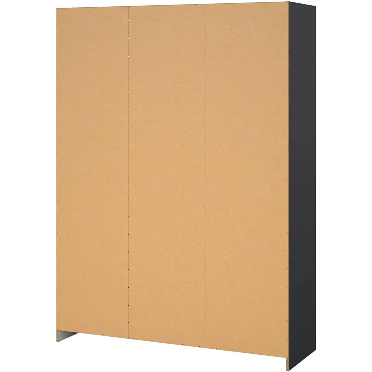 Dmora - Kleiderschrank 3 Türen Thea, Schlafzimmermöbel, Schrank, Garderobe, 147x50 h200 cm, Grau – Bild 6