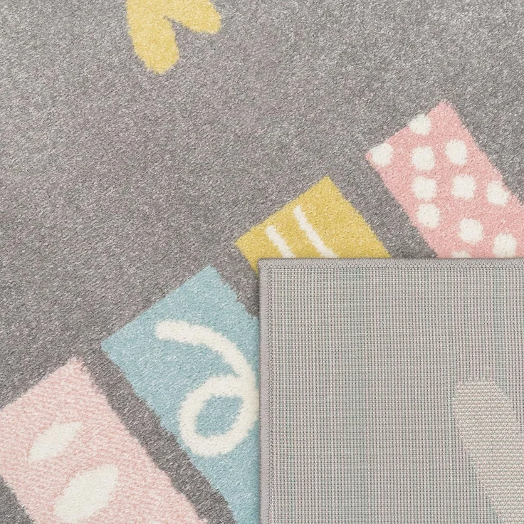 Paco Home Kinderteppich Nino 887, rechteckig, Höhe: 13 mm, Kurzflor, Spielteppich, Motiv Regenbogen & Herzen, Kinderzimmer – Bild 7