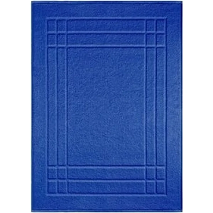 Lashuma Badematte Pure, Höhe 5 mm, schnell trocknend, Baumwolle, rechteckig, Bad Läufer in blau 50x70 cm Baumwolle – Bild 6