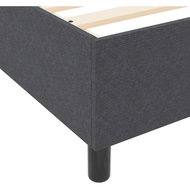 vidaXL Plattformbettgestell Dunkelgrau 100 x 200 cm Cordstoff 3337393 – Bild 8