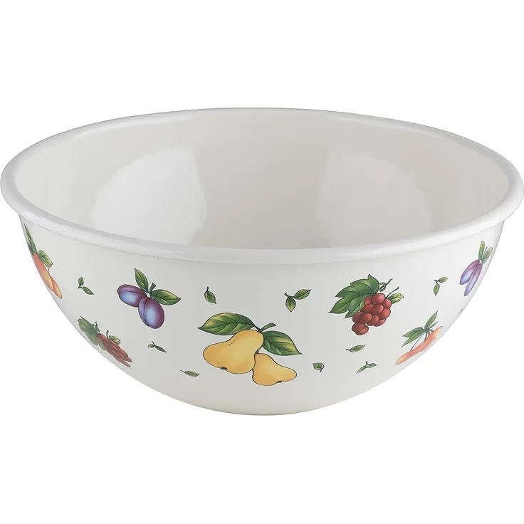 RIESS 0465-068 Obst- und Salatschüssel 26 cm, 4 L, Emaille, FRUIT GARDEN