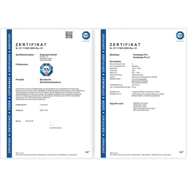 Desktopia Pro X - Elektrisch höhenverstellbarer Schreibtisch / Ergonomischer Tisch mit Memory-Funktion, Schwarz, Gestell Schwarz, 120x80 cm – Bild 8