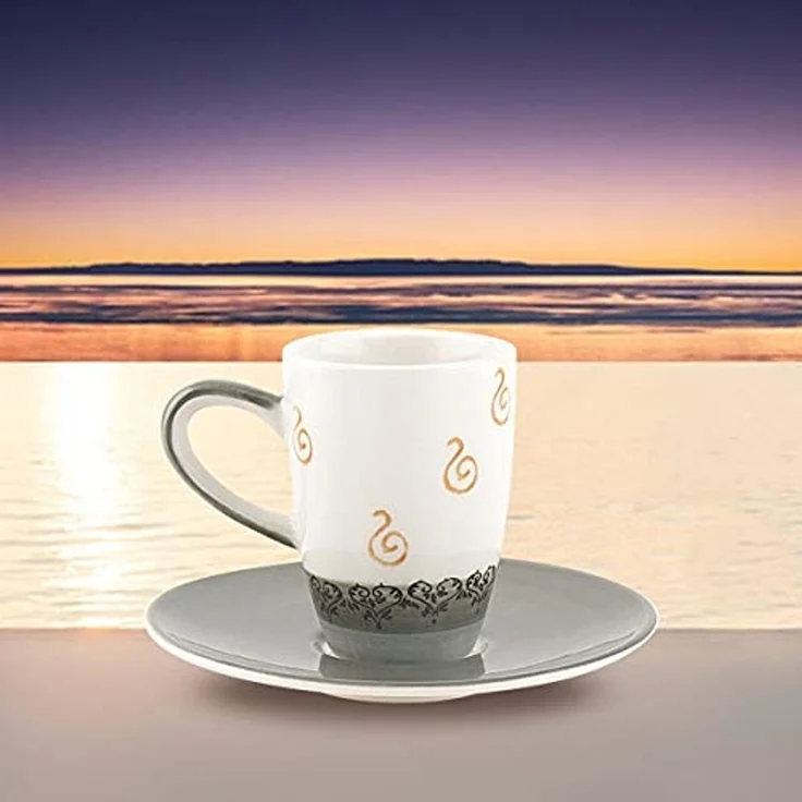 Mila Espressotasse Mila Keramik Espresso-Tasse mit Untere Oommh Katze Pure, Keramik – Bild 6