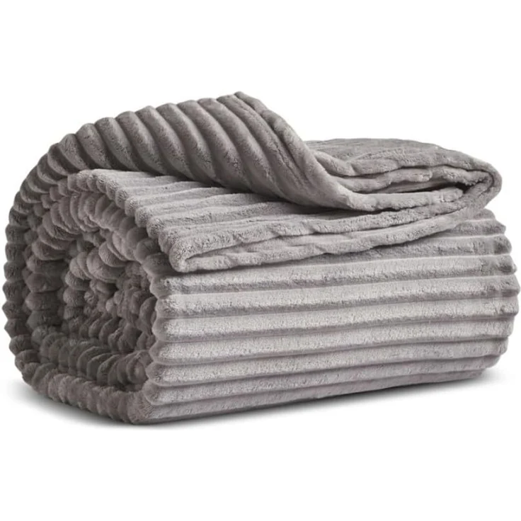 Karaca Tagesdecke Karaca Ruby Stripe Wellsoft Einzel Decke Tagesdecke Grau