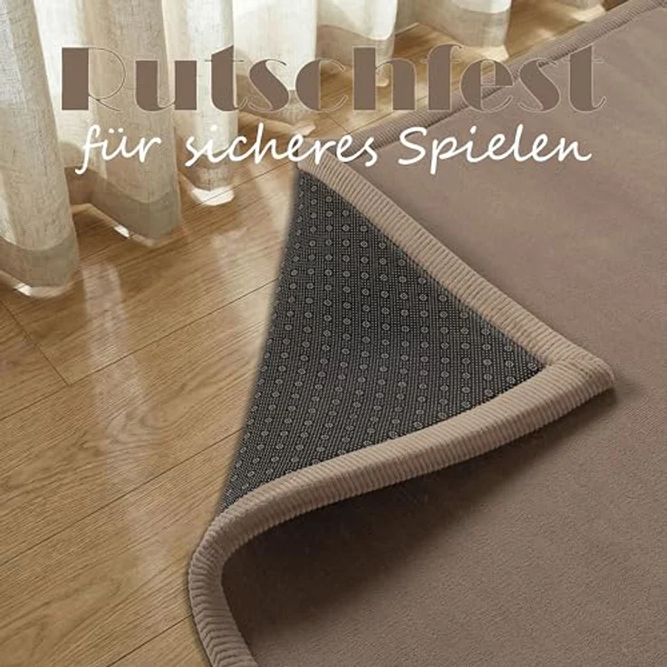 Paco Home Teppich Kinderzimmer Kinderteppich Baby Spielteppich Krabbeldecke Krabbelmatte Weich rutschfest Jungen Mädchen Deko, Grösse:80 cm Rund, Farbe:Beige – Bild 8