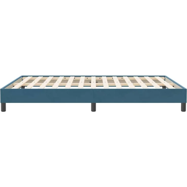 vidaXL Boxspringbett ohne Matratze Dunkelblau 140x210 cm Samt 3315829 – Bild 6