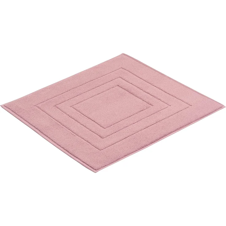 Vossen Badematte Feeling, Höhe 10 mm, beidseitig nutzbar, fußbodenheizungsgeeignet, Baumwolle, quadratisch, Badteppich, Uni-Farben, mit Bordüre, Hoch-Tief Effekt, reine Baumwolle – Bild 1