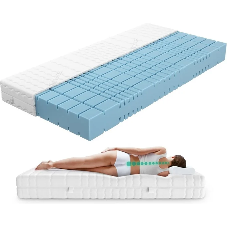 Kaltschaummatratze Premium 7-Zonen Matratze Kaltschaum, Besonders Anpassungsfähig, AM Qualitätsmatratzen, 19 cm hoch, 80x200 cm – Bild 5