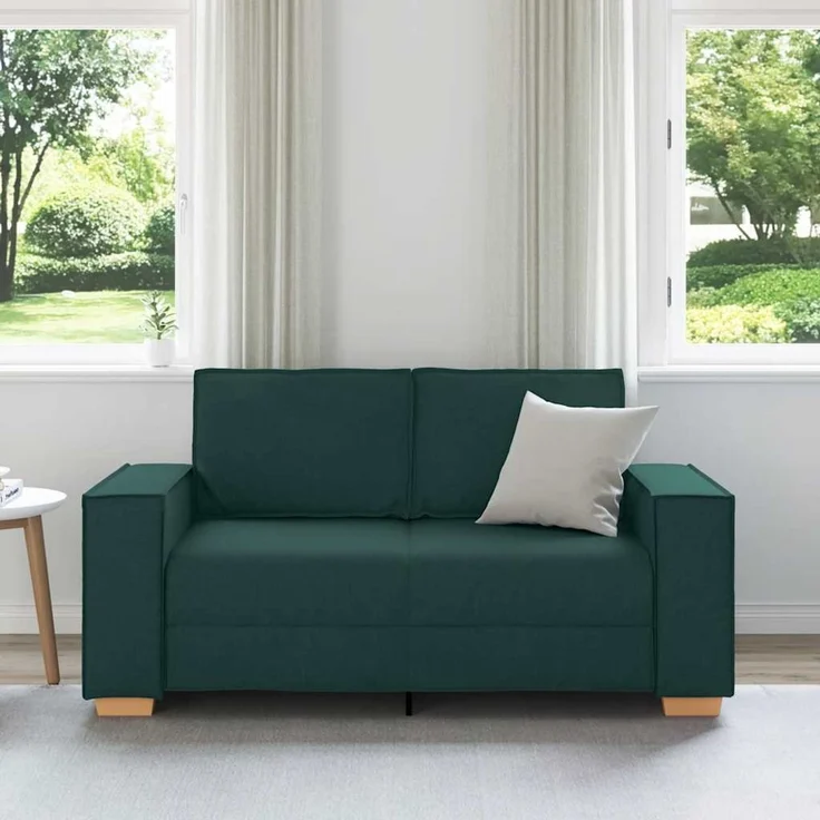 vidaXL 2-Sitzer Sofa Dunkelgrün 120 cm Stoff 4104975 – Bild 2