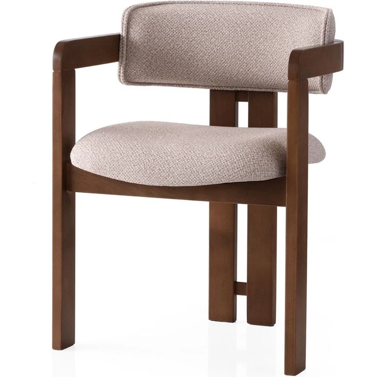 Skye Decor 'Cozy - 048' Stuhl, Walnuss / Creme, 57 x 76 x 44 cm – Bild 2