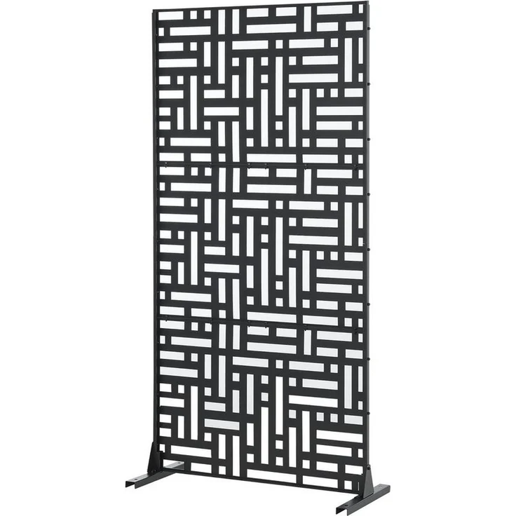 Trennwand Bernalda 180x90 cm Stahl Schwarz [casa. pro] – Bild 3