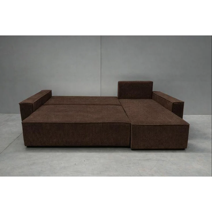 KRISAN MÖBEL Ecksofa EDEN in Braun 235 x 75 x 144 cm, modernes Ecksofa mit Schlaffunktion Links und Rechts montierbar – Bild 2