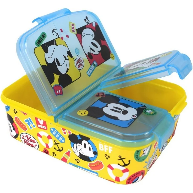 Lunchbox für Kinder mit 3 Fächern aus Kunststoff verschiedene Motive Minnie Mouse – Bild 2