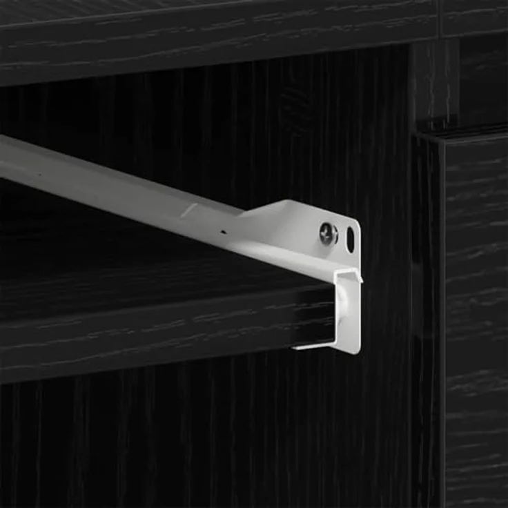 vidaXL Schreibtisch mit Speicher Schwarz Eichen-Optik 140 x 50 x 76 cm 3329284 – Bild 7