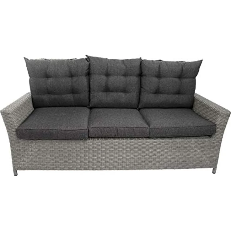 Asti Dininglounge, Polyrattan, grau, für 7 Personen – Bild 7
