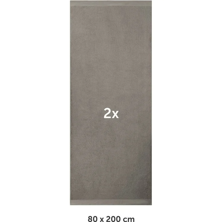 Blumtal Badetücher 2er-Set Premium Frottier Saunahandtuch, 80x200cm mit Aufhängeschlaufen, Frottee (2-St), Baumwolle Oeko-TEX Zertifiziert, saugstark