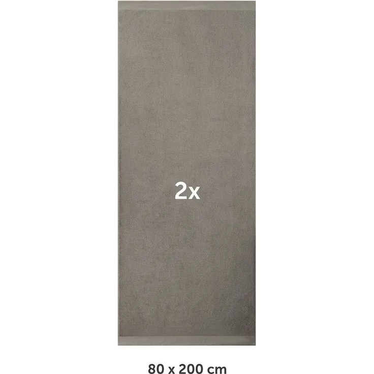 Blumtal Badetücher 2er-Set Premium Frottier Saunahandtuch, 80x200cm mit Aufhängeschlaufen, Frottee (2-St), Baumwolle Oeko-TEX Zertifiziert, saugstark