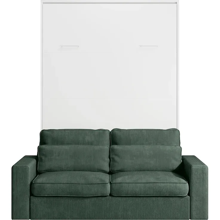Vente-unique - BEGANIO Bett Holz, Platte Weiß - B 123 cm239,2 cm x H 225 cm x L 200 cm – Bild 5