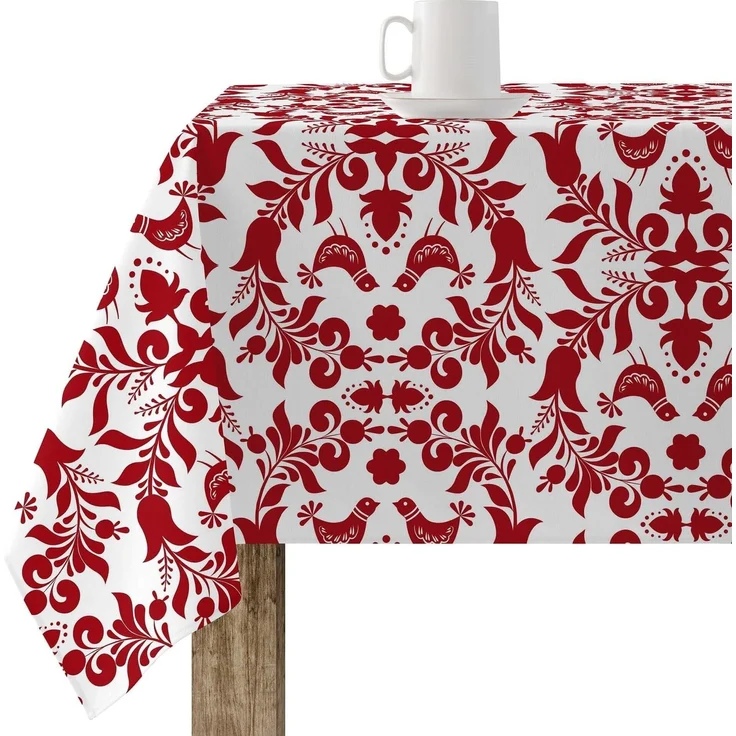 Belum Tischdecke, Weihnachten, schmutzabweisend, rechteckig, aus Harz, harzbeschichtet, Tischdecke für Zuhause (140x140 cm) – Bild 1