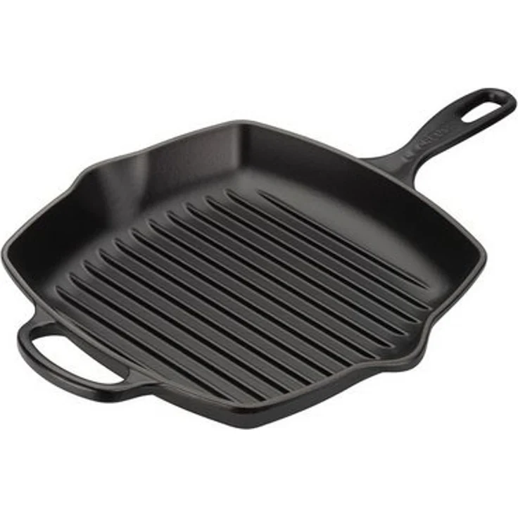 Le Creuset Signature Gusseisen-Grillpfanne Quadratisch 26 cm Schwarz – Bild 3