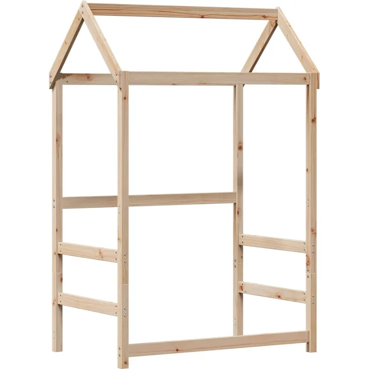 vidaXL Massivholzbett mit Dach 75x190 cm Kiefer 3282168 – Bild 4