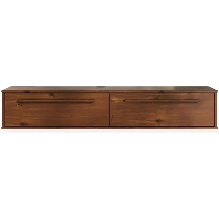 IDIMEX Lowboard TECCA, Sideboard mit 2 Türen aus Massivholz wandmontage Kastanie Finish – Bild 4