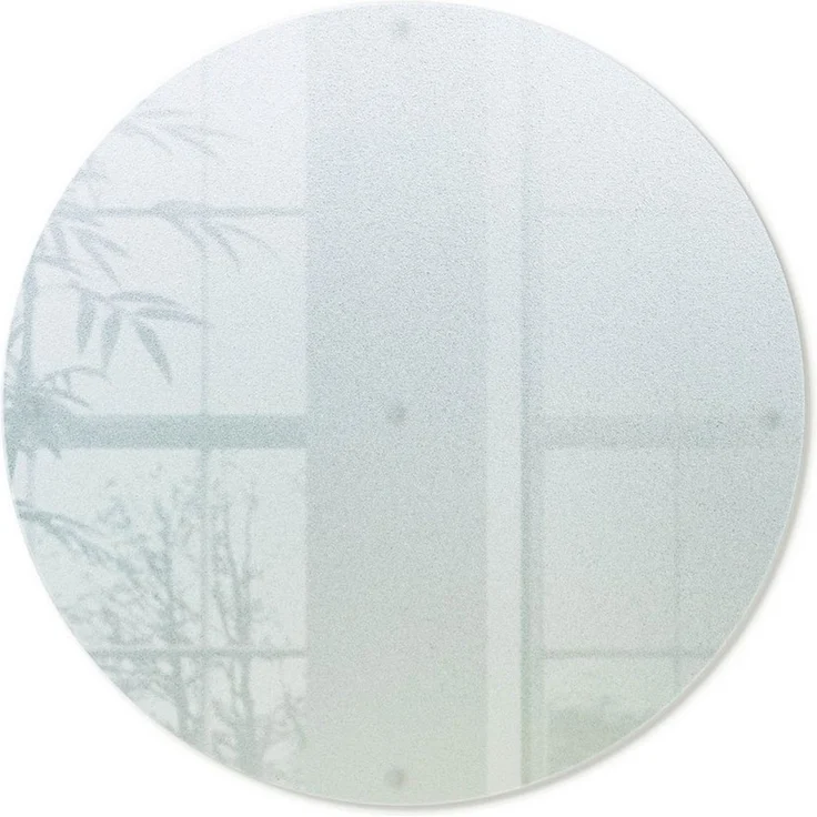 Tulup Schneidebrett Glasplatte aus Gehärtetem Glas Transparent, Milchig, Matt, (1-St), Runden – Bild 1