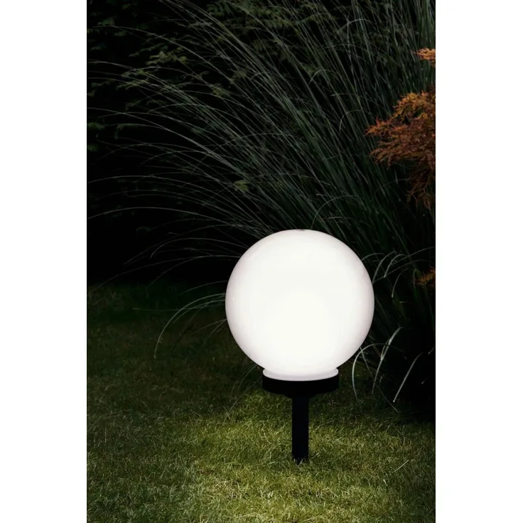 Eglo 22444 SOLAR-LED KUGEL Ø 30cm H: 61cm WEISS M. ERDSPIESS