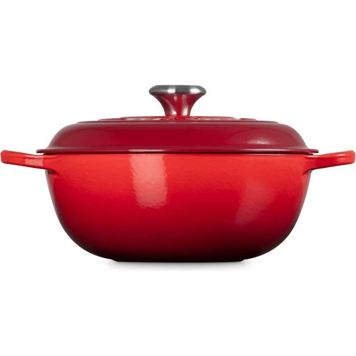 Le Creuset Stew Pot Rund Signature 26 cm Kirschrot - Rot - 26 cm – Bild 1