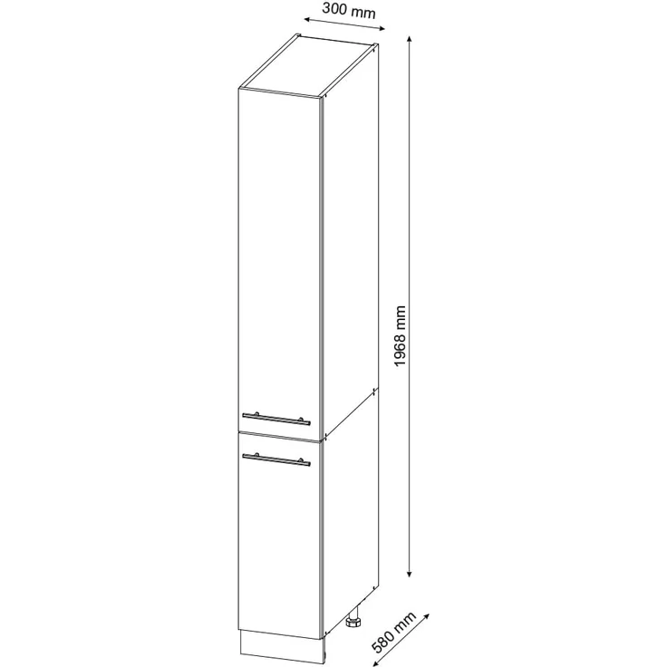 Apothekerschrank Fame-Line Anthrazit Landhaus 30 cm Vicco – Bild 2