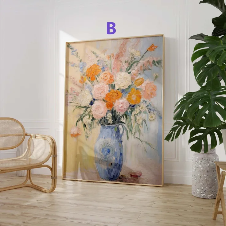 Blumen Poster · Geschenkidee · Bunte Wildblumen · Florale Aquarellmalerei · Vintage Stil · Dekoprint ohne Rahmen - B / 30 x 40 cm