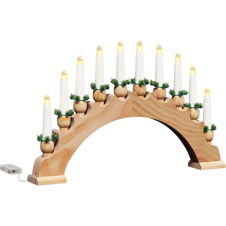 vidaXL Weihnachtskerzenbogen mit 10 LED Kerzen LEDs Warmes Weiß 42019707 – Bild 2