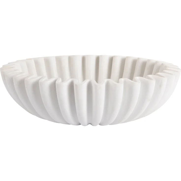 present time 'WAVE' Brotkorb Medium, Polyresin weiß, 20 x 6 cm – Bild 1