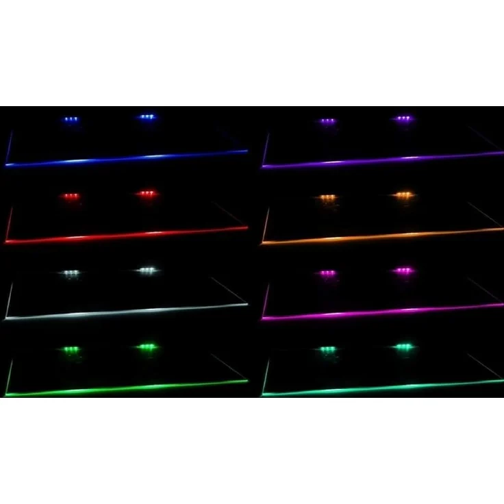 QLS LED Unterbauleuchte Weiß 12V mit Fernbedienung 16 Farben Dimmbar, LED fest integriert, Set Glaskantenbeleuchtung SMD 5050 RGB – Bild 4