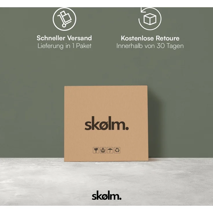 skølm 'Mjölnir' Couchtisch rund, Massivholz Eiche, natur geölt, Wohnzimmertisch Ø70 cm, Beistelltisch für Wohnzimmer mit Ablage – Bild 8