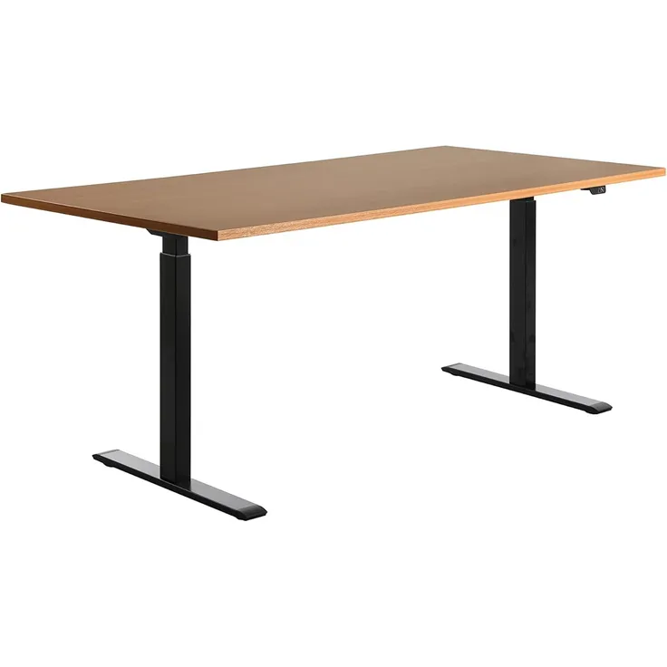 TOPSTAR | Schreibtisch | elektrisch höhenverstellbar | BxT 1800x800 mm | Platte Buche-Dekor | Gestell schwarz
