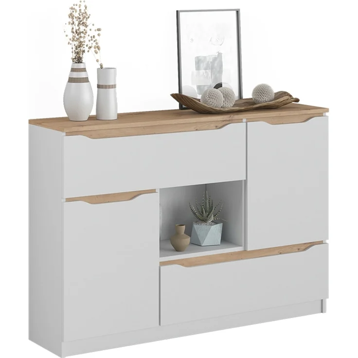 Sideboard Ruben Weiß/Artisan-Eiche 120 x 83.6 cm Vicco – Bild 6