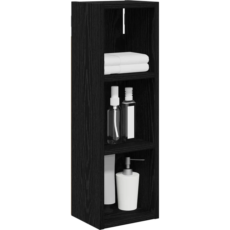 vidaXL Badezimmer-Wandschrank Schwarze Eiche 20 x 16 x 62,5 cm 889304 – Bild 3