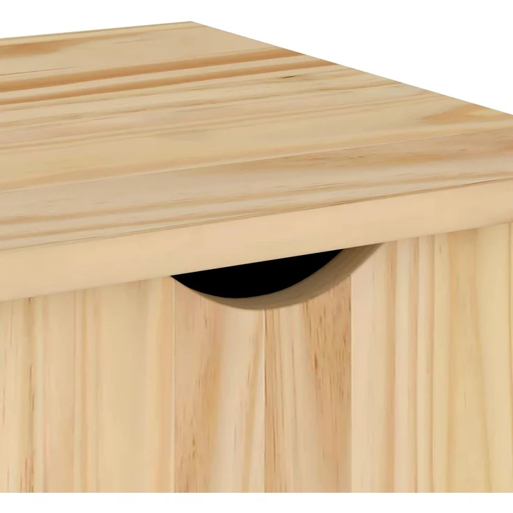 vidaXL Rollschrank Mit Rad Braun 100 x 39 x 65,5 cm Massivholz Kiefer 42032399 – Bild 7