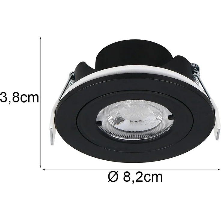Flacher LED Einbaustrahler 230V dimmbar 3er Set Badezimmer geeignet 4000K Ø 8cm – Bild 3
