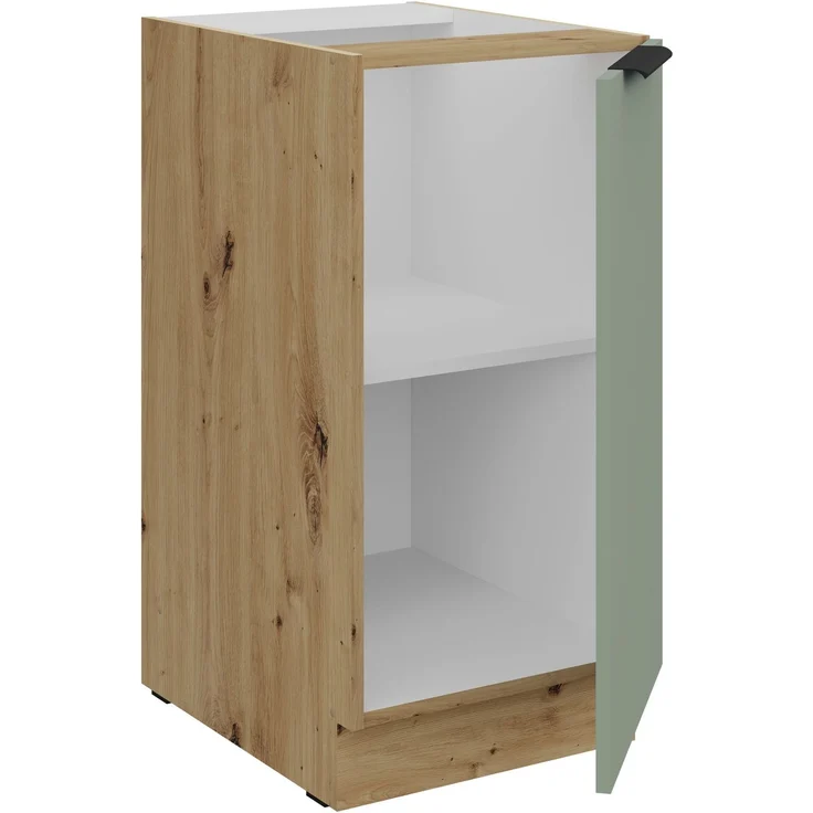Küchen Unterschrank 40 cm Küche ARIA Aquamarin ultra matt + Eiche Artisan matt, hochwertige Fronten mit Anti Fingerprint Beschichtung Küchenzeile Küchenblock – Bild 3