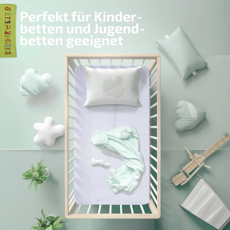KiNDERWELT Babymatratze 70x140 cm - Schaumkernmatratze für Babys - Schaumstoffmatratze gesteppt für erholsamen Schlaf - Made in Germany - weiß – Bild 3