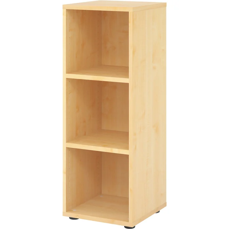 bümö Regal Buche, Standregal aus Holz für 3 Ordnerhöhen - Bücherregal klein 40 cm schmal, Aktenregal für Ordner & Bücher, kleines Büroregal, Holzregal, Ordnerregal, Buchregal Dachschräge, 934RE-6 – Bild 10