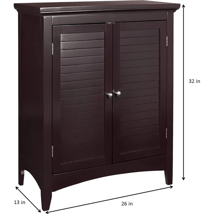 Versanora ELG-595 Badezimmer-Fußboden-Kabinett, MDF, Braun, 66.04 x 33.02 x 81.28 cm – Bild 3
