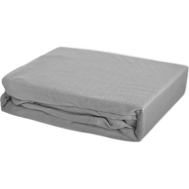Thermofleece Spannbettlaken 120-130 x 200 cm + 30 cm mit Rundumgummizug - 125 gsm Grau – Bild 1