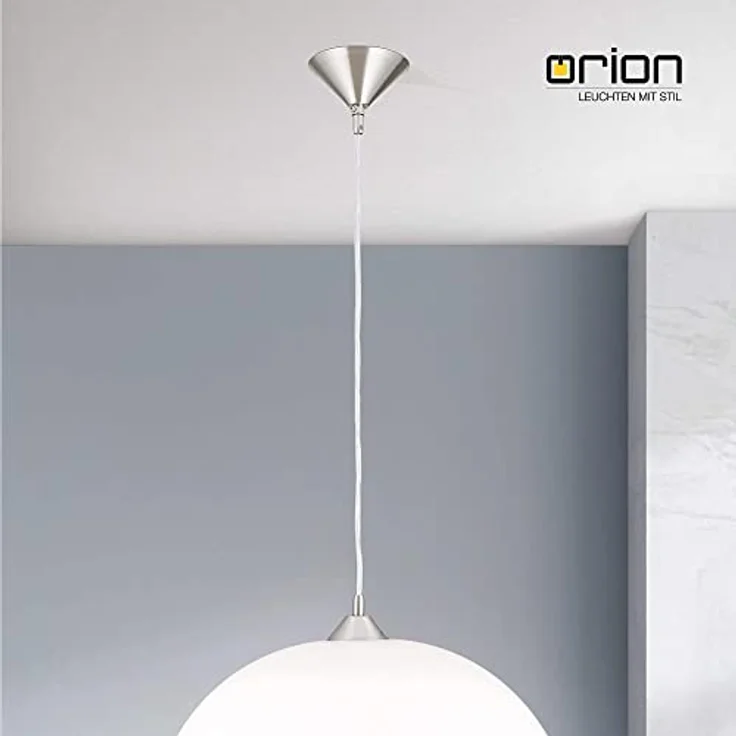 Orion Schnurpendel E27 satin, 1,1 m Kabelpendel für individuelle Leuchtenlösungen, satiniert – Bild 3