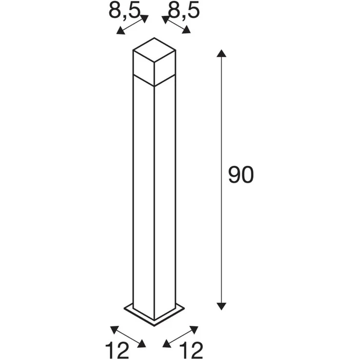 SLV 1006184 GRAFIT E27 90 Pole square Stehleuchte anthrazit – Bild 8