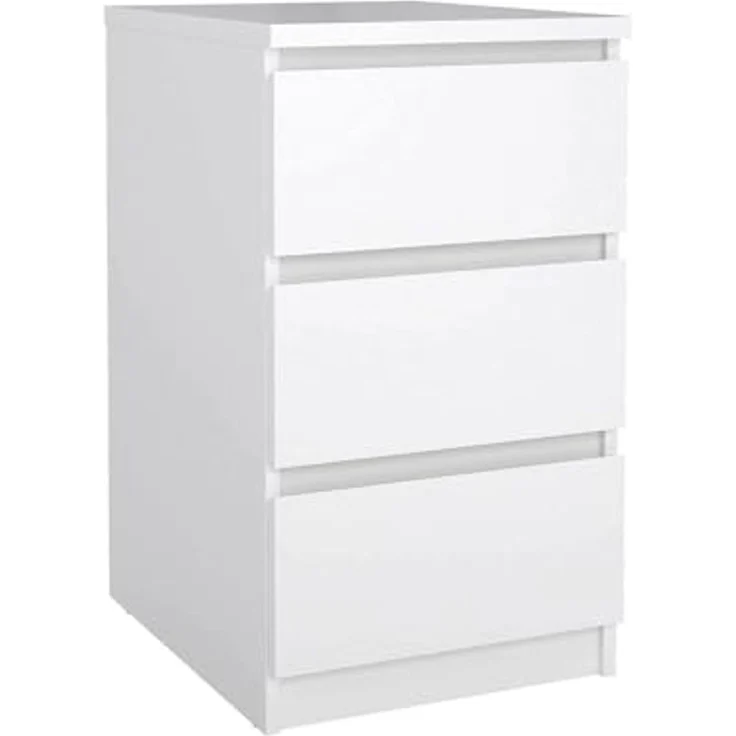 Dmora - Kommode Ameline, Mehrzweckkommode, Schlafzimmerkommode, Schrank mit Schubladen, 40x50 h70 cm, Wei? – Bild 3