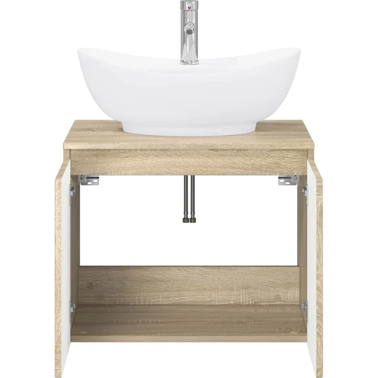 vidaXL Waschbeckenschrank Sonoma-Eiche 62,5 x 44,5 x 80 cm 3404342 – Bild 3
