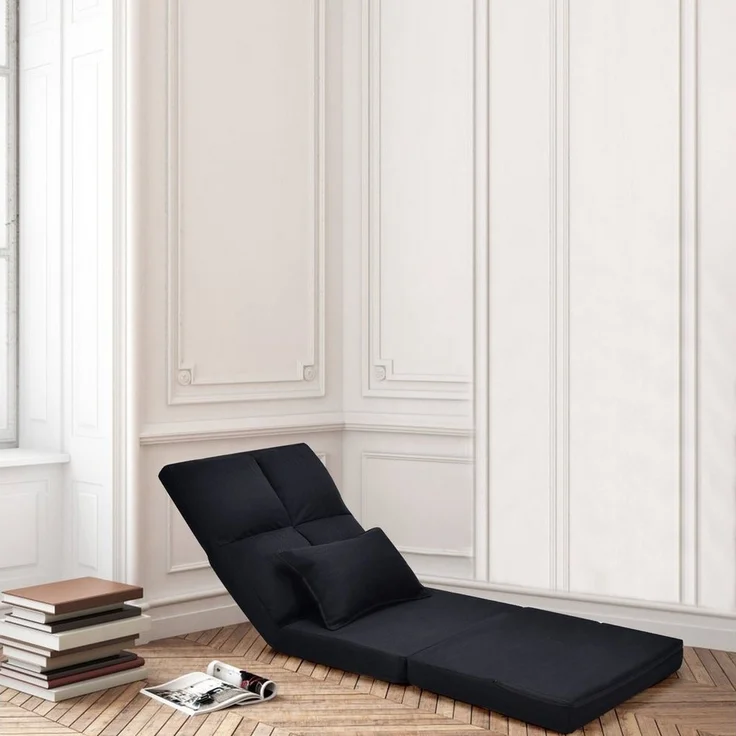 COSTWAY Relaxsessel, mit verstellbarer Lehne&Kissen,klappbar – Bild 3